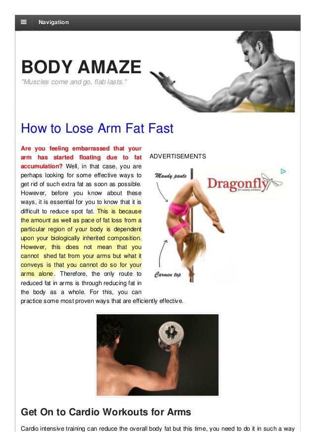 How To Lose Arm Fat Fast
