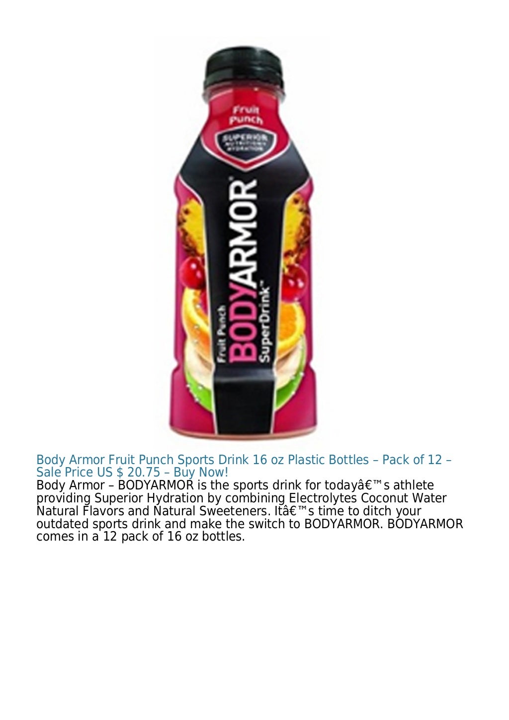 Body Armor Fruit Punch Sports Drink