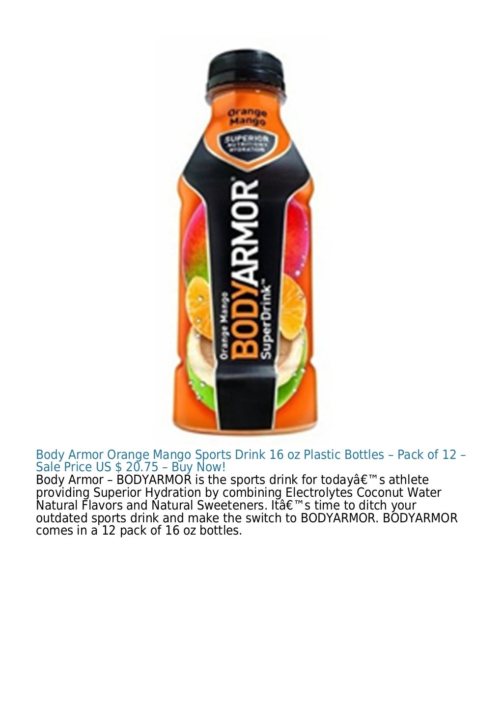 Body Armor Fruit Punch Sports Drink