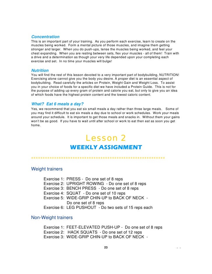 Body Building Universal 12 Week Bodybuilding Course (English)