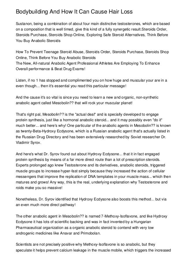 Bodybuilding And How It Can Cause Hair Loss