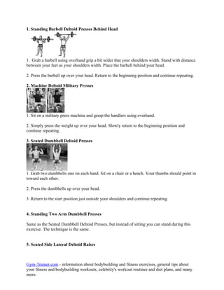 Barbell Exercise .pdf Bodybuilding Exercises | PDF