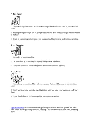 Hacksaw Exercise Bodybuilding Exercises | PDF