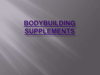 Bodybuilding Supplements 