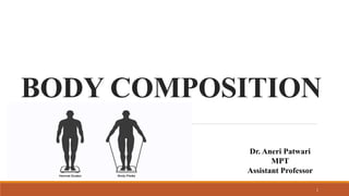 BODY COMPOSITION
1
Dr. Aneri Patwari
MPT
Assistant Professor
 