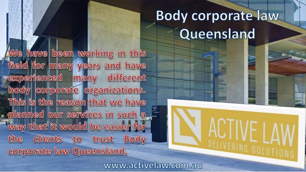 Body corporate law queensland