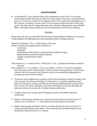 Body ct protocols | PDF