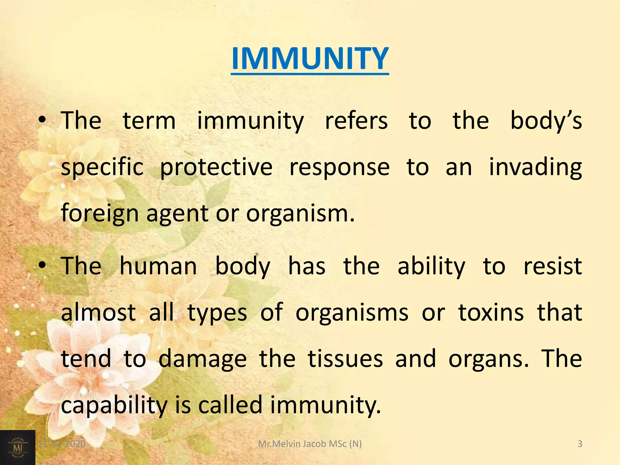 Body defense immunity & immunization | PPTX