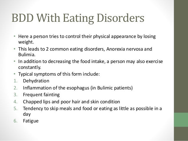 Body Dysmorphic Disorder Body Dysmorphic Disorder