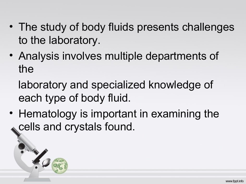 Body fluid analysis