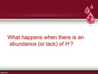 What happens when there is an
abundance (or lack) of H+
?
 
