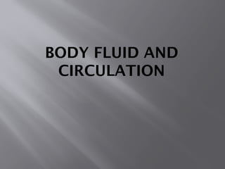 Circulating Fluids Comprehensive Overview of Blood Components, Circulation, and Body ...