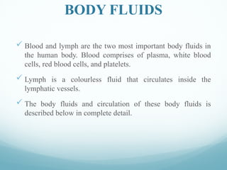 Example Of Body Fluids BODY FLUIDS POWER POINT PRESENTATION POWER POINT PRESENTATION | PPTX