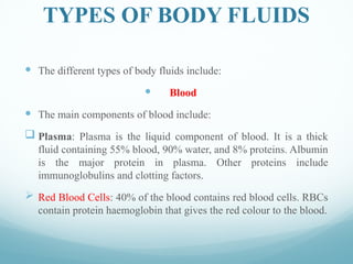 Body Fluids Examples Image BODY FLUIDS POWER POINT PRESENTATION POWER POINT PRESENTATION | PPTX