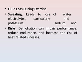 Fluid and Electrolyte Balance in Exercise: Health and Endurance ...