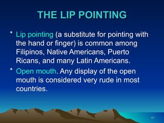 Lip Pointing Body language | PPT