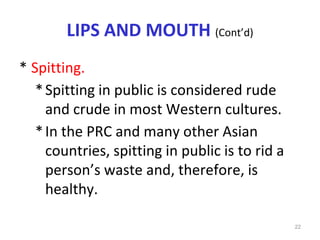 Spitting Rude Body language | PPTX