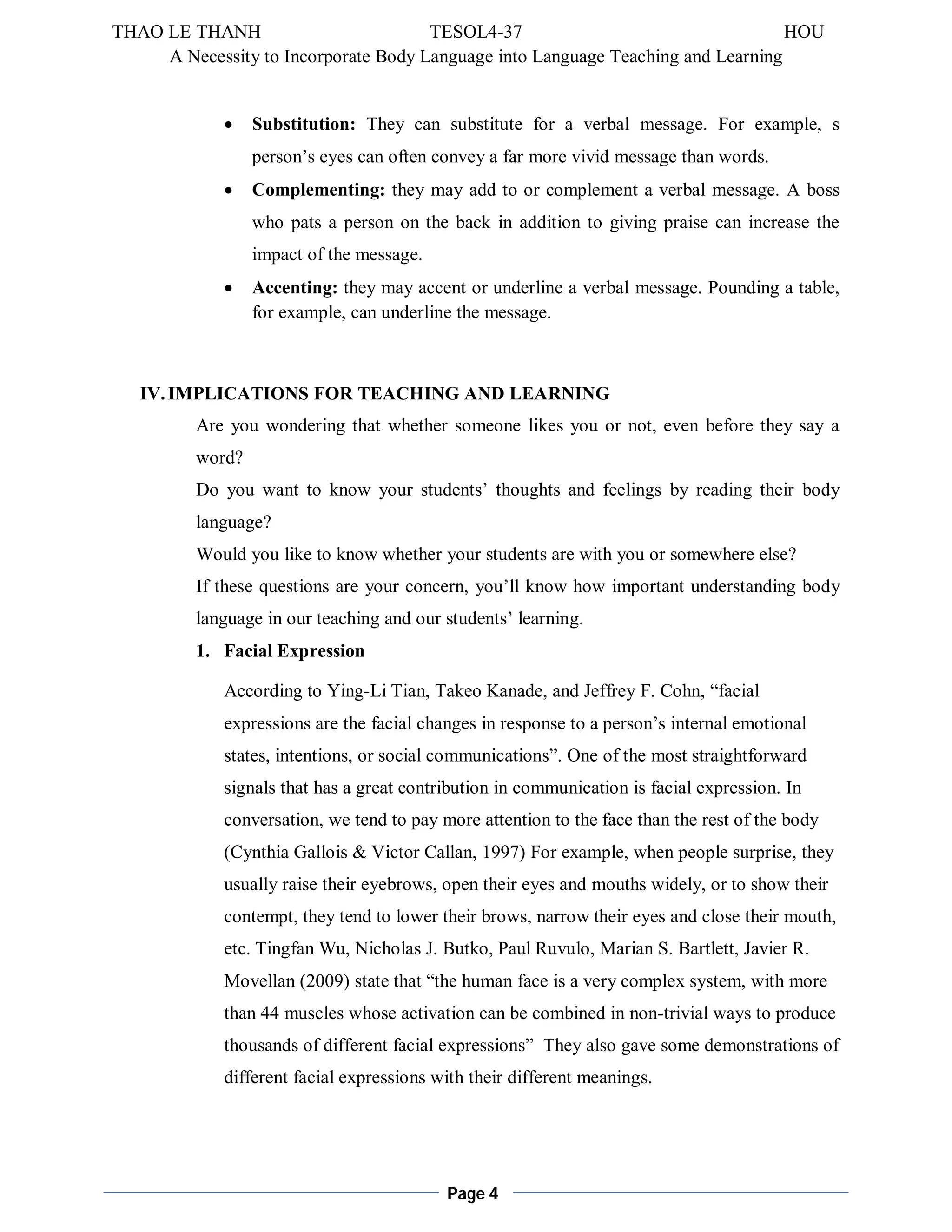 Body language | PDF