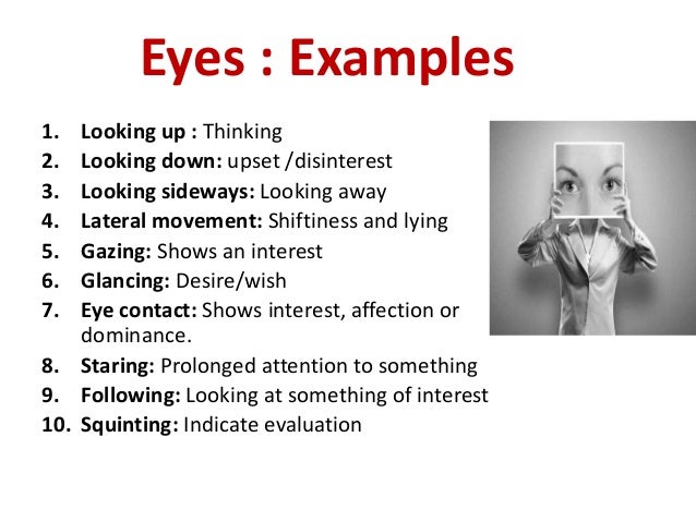 Use eye contact