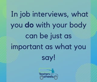 Body Language in Job Interviews | PDF