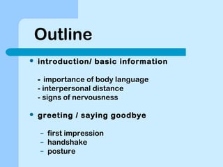 Body language interview | PPT