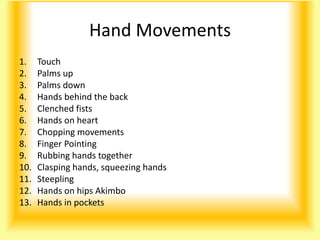 Body Language and Face Reading | PPTX