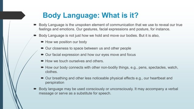 Body language and its importance during Interview. | PPTX