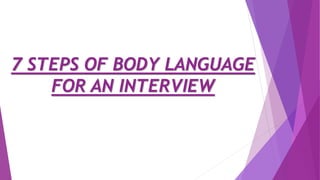 Body language for an interview | PPTX