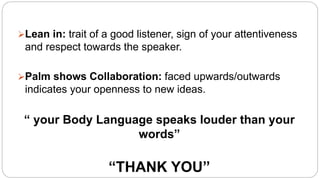 Body language of leaders | PPTX
