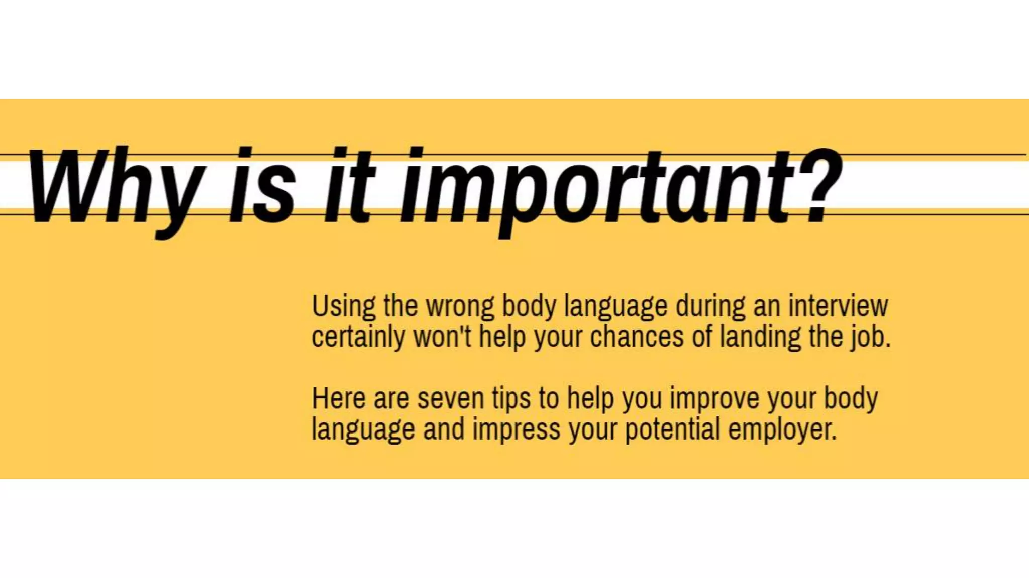7 Body Language Tips for Your Next Interview | PPTX