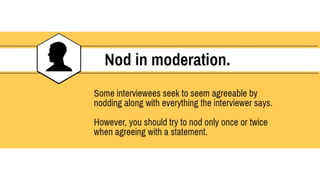7 Body Language Tips for Your Next Interview | PPTX