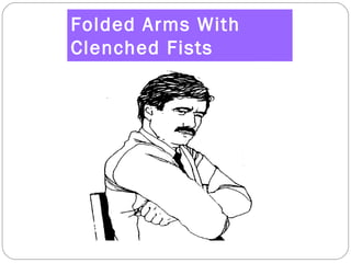 Folded Arms With
Clenched Fists
 