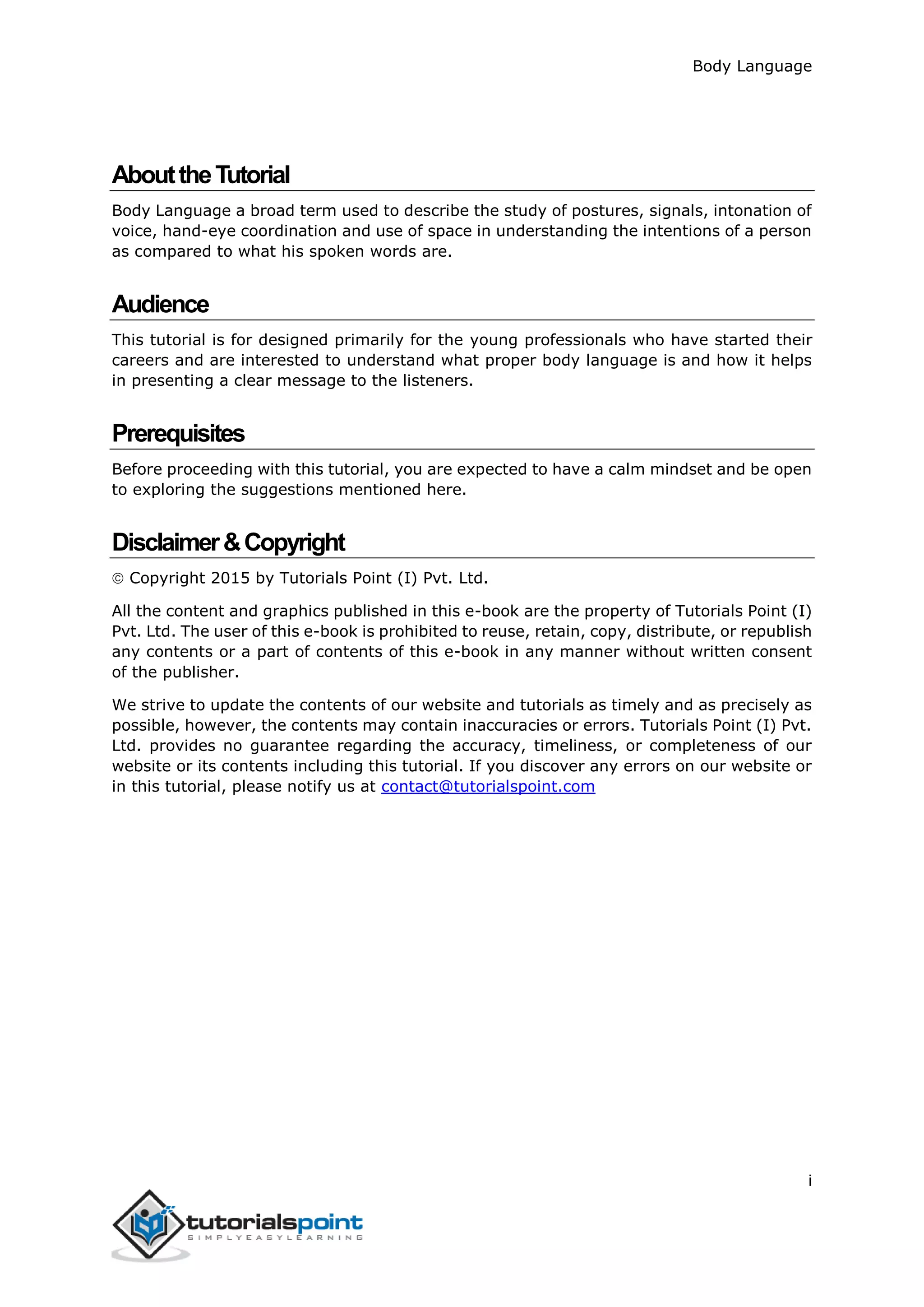 Body language tutorial | PDF