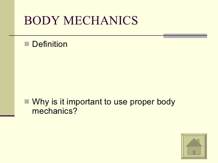 Body mechanics nur 123