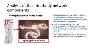 Analysis of the intra-body network
components
• Hydrogel swimmers are, in fact, ribbons
of hydrogel and graphene, which ca...