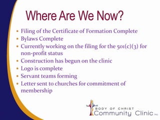 Body Of Christ Community Clinic | PPTX