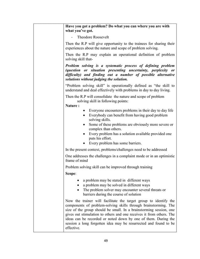 Training Modules on Life Skills Education PDF