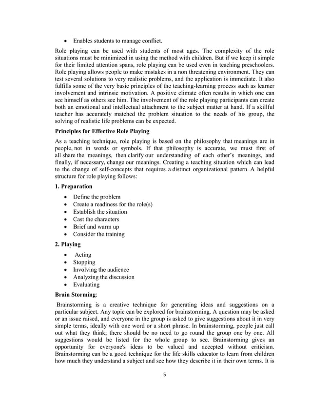 Training Modules on Life Skills Education PDF