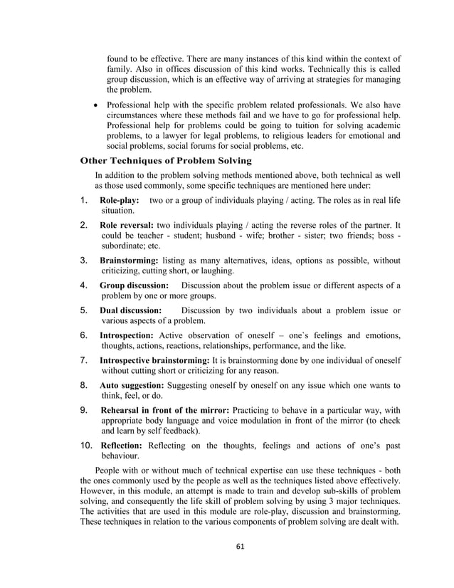 Training Modules on Life Skills Education PDF