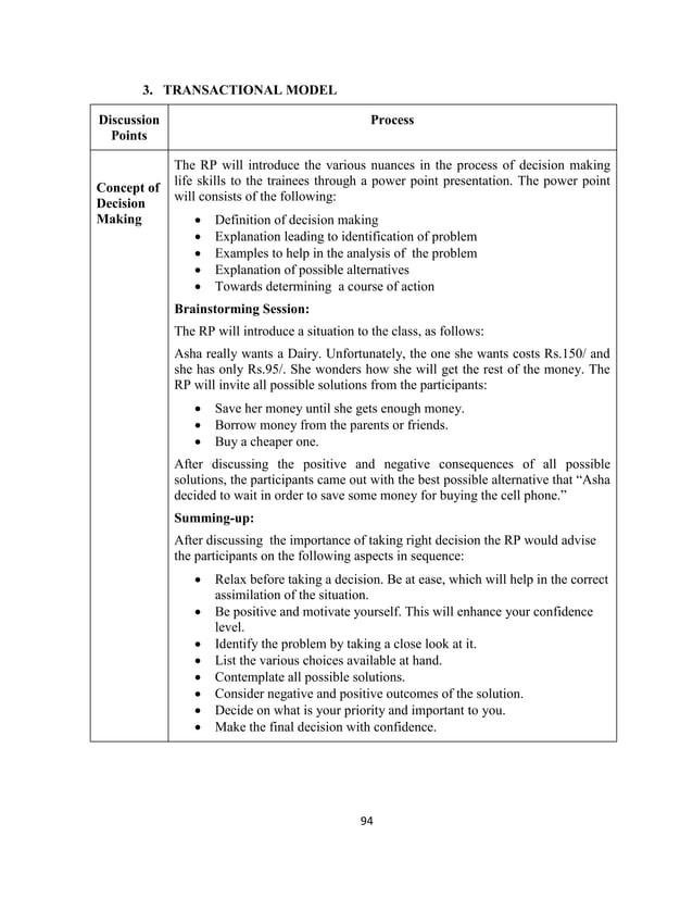 Training Modules on Life Skills Education PDF