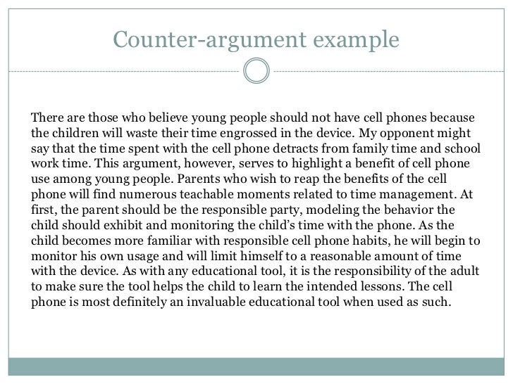 how to write a good counter argument paragraph