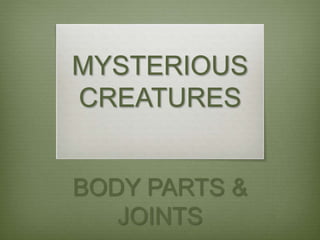 MYSTERIOUS
CREATURES
BODY PARTS &
JOINTS
 