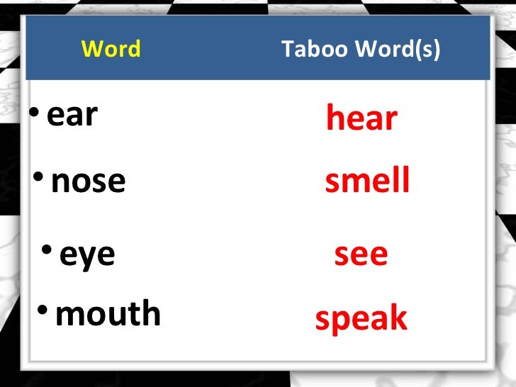 bodyparts taboo game
