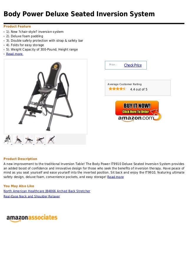 Body power deluxe seated inversion system