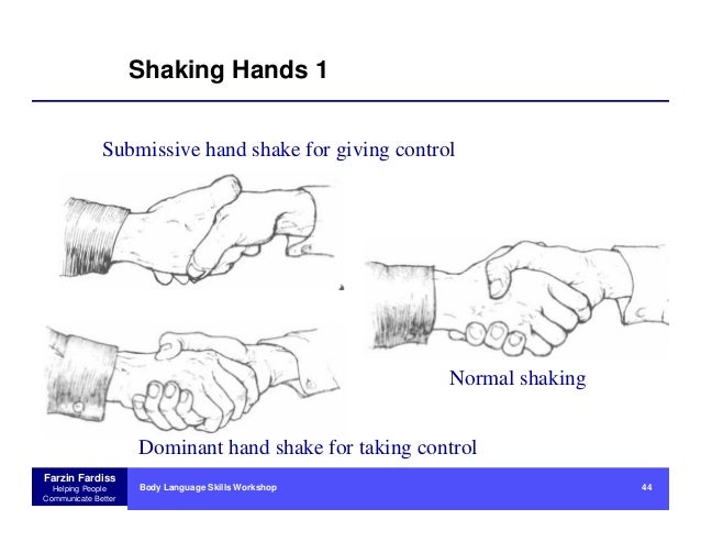 Image result for body language hand shake