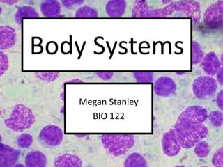 Body Systems
Megan Stanley
BIO 122
 