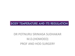 DR POTNURU SRINIASA SUDHAKAR
M.D.(HOMOEO)
PROF AND HOD SURGERY
 