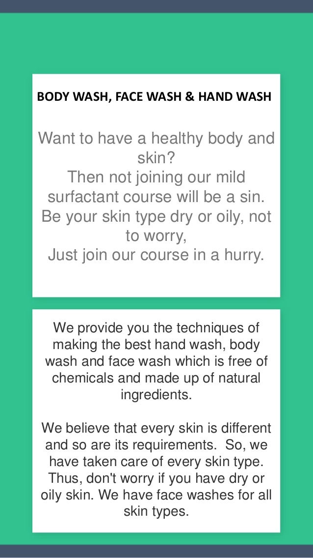 Body wash, face wash & hand wash