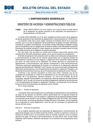 BOLETÍN OFICIAL DEL ESTADO
Núm. 251	 Martes 20 de octubre de 2015	 Sec. I. Pág. 97529
I. DISPOSICIONES GENERALES
MINISTERI...