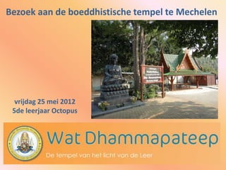 Bezoek aan de boeddhistische tempel te Mechelen




  vrijdag 25 mei 2012
 5de leerjaar Octopus
 